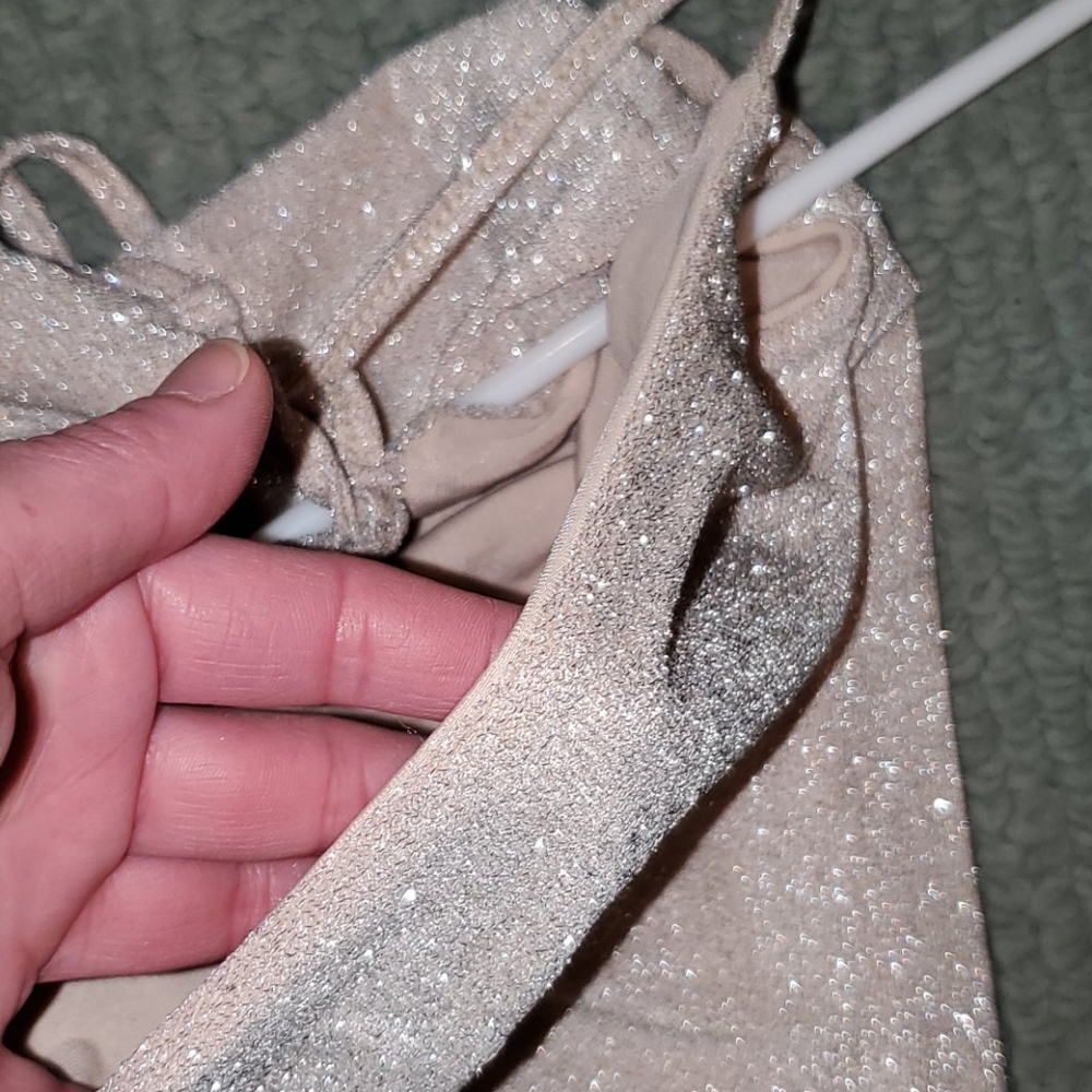 Sparkly nude mini dress - Picture 11 of 12